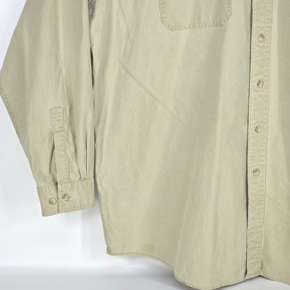 LL Bean Sunwashed Canvas Shirt Mens XXL Tall Outdoors 0FCW8 Chore‎ Barn Workwear - Picture 13 of 16
